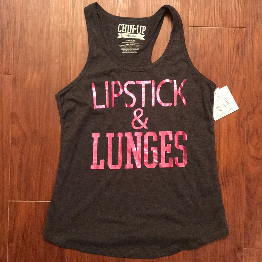Lipstick and lunges tank